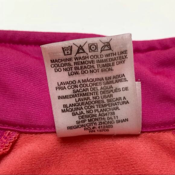 Adidas Classic Three Stripe Track Jacket in Pink Magenta Coral Girl's Size 4T - Picture 5 of 5